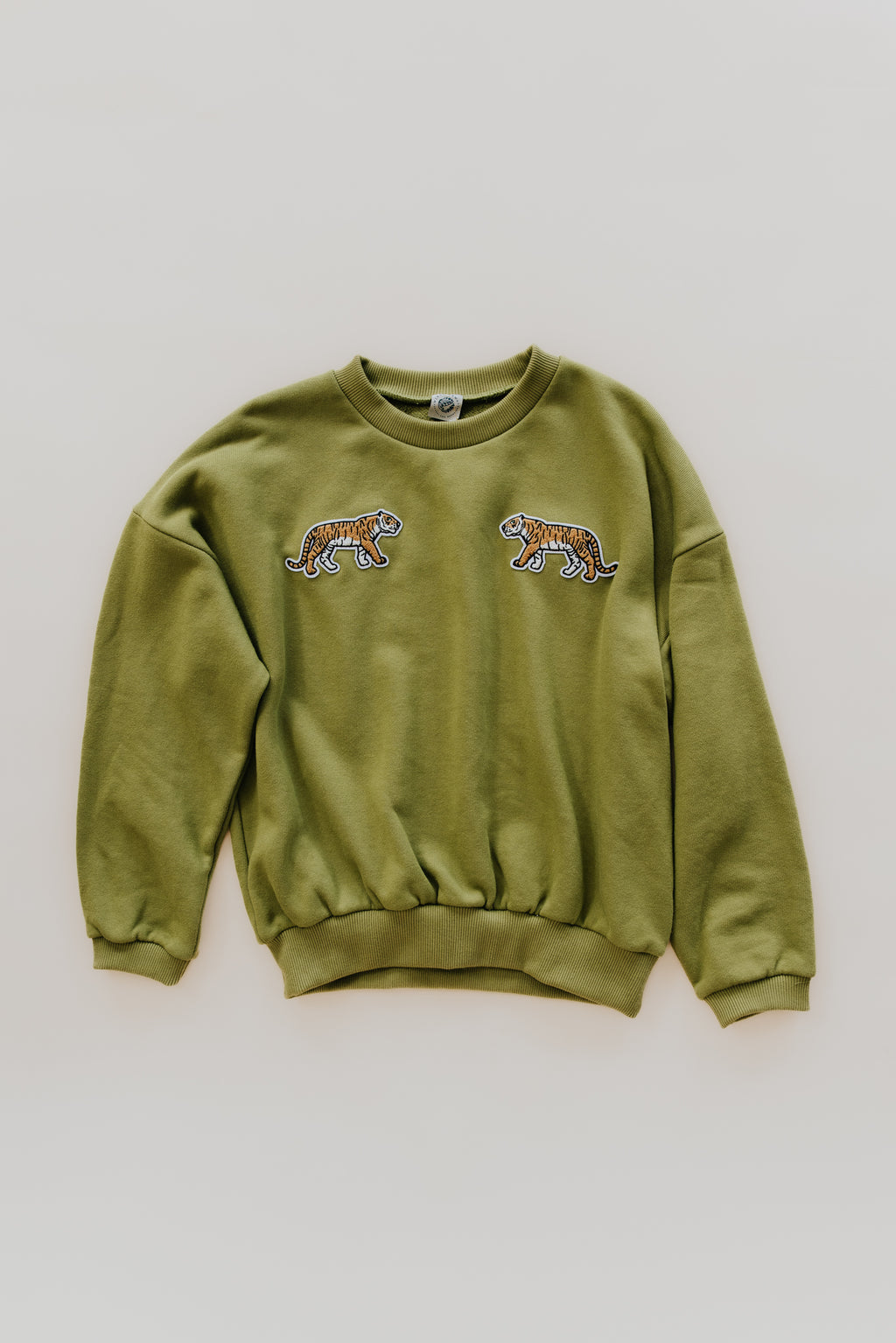 Tiger Patch Green Sweatshirt