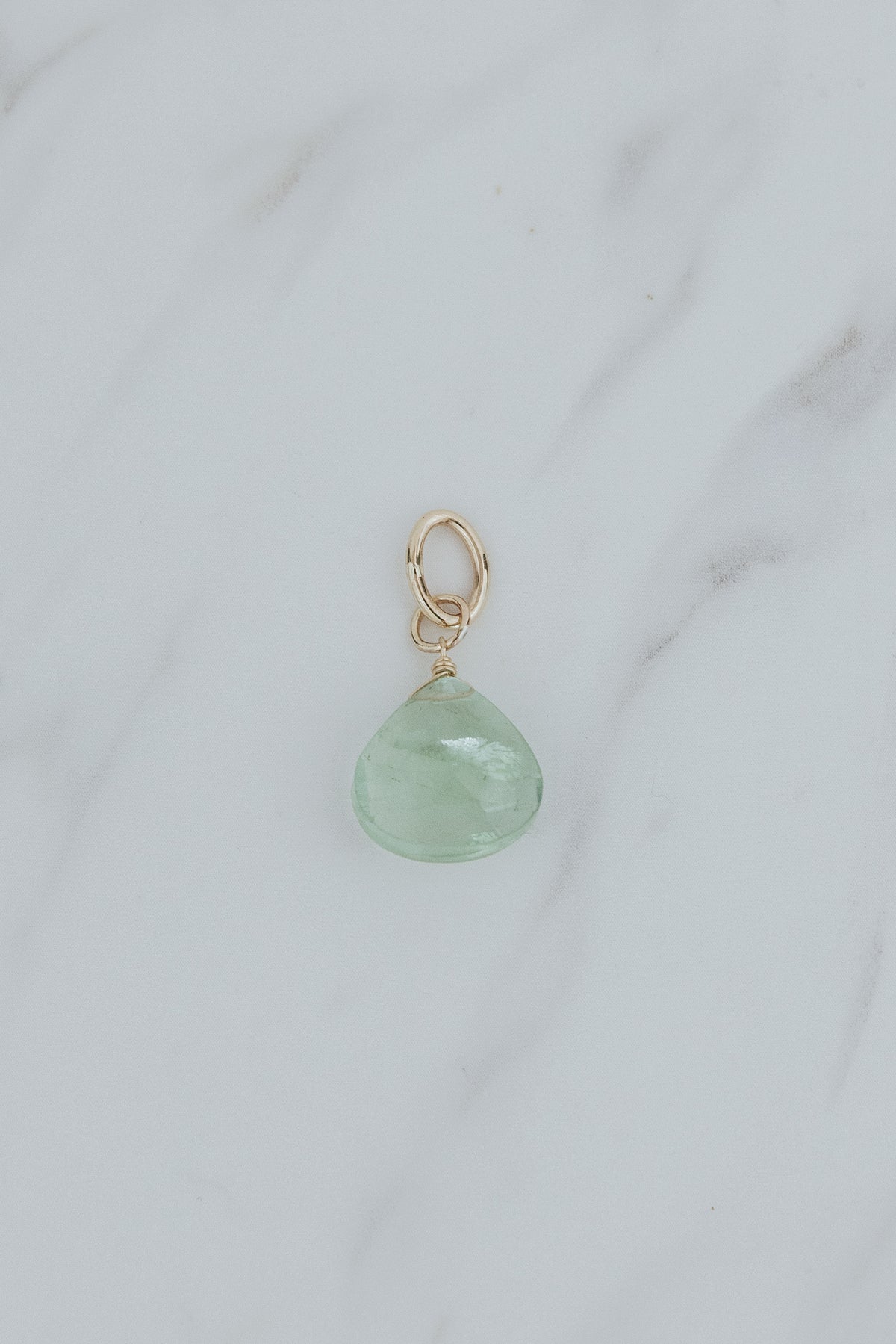 Wings Hawaii green gemstone necklace charms. Green Tourmaline and 14k gold-filled. Fine jewelry handcrafted with aloha in Maui. 