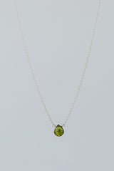 Single Stone Necklace - Cool Tones thumbnail