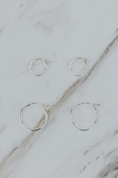 Classic Silver Hoop Bases | SS
