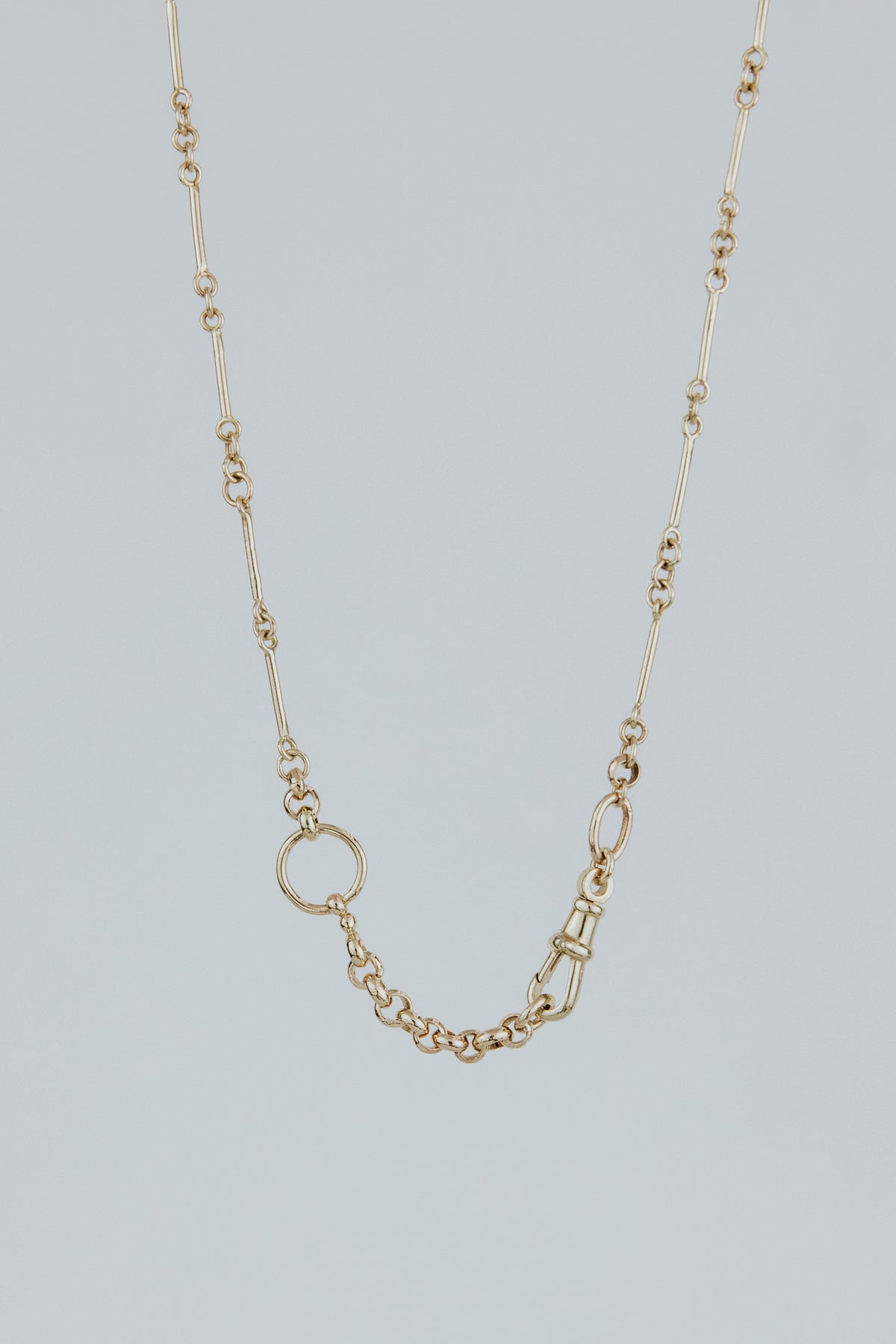 Wings Hawaii handmade FOB chain necklace in solid 14k gold. Fine jewelry handcrafted in Maui. Perfect for adding charms and customized layering. Unique jewelry gifts made in Hawaii. 