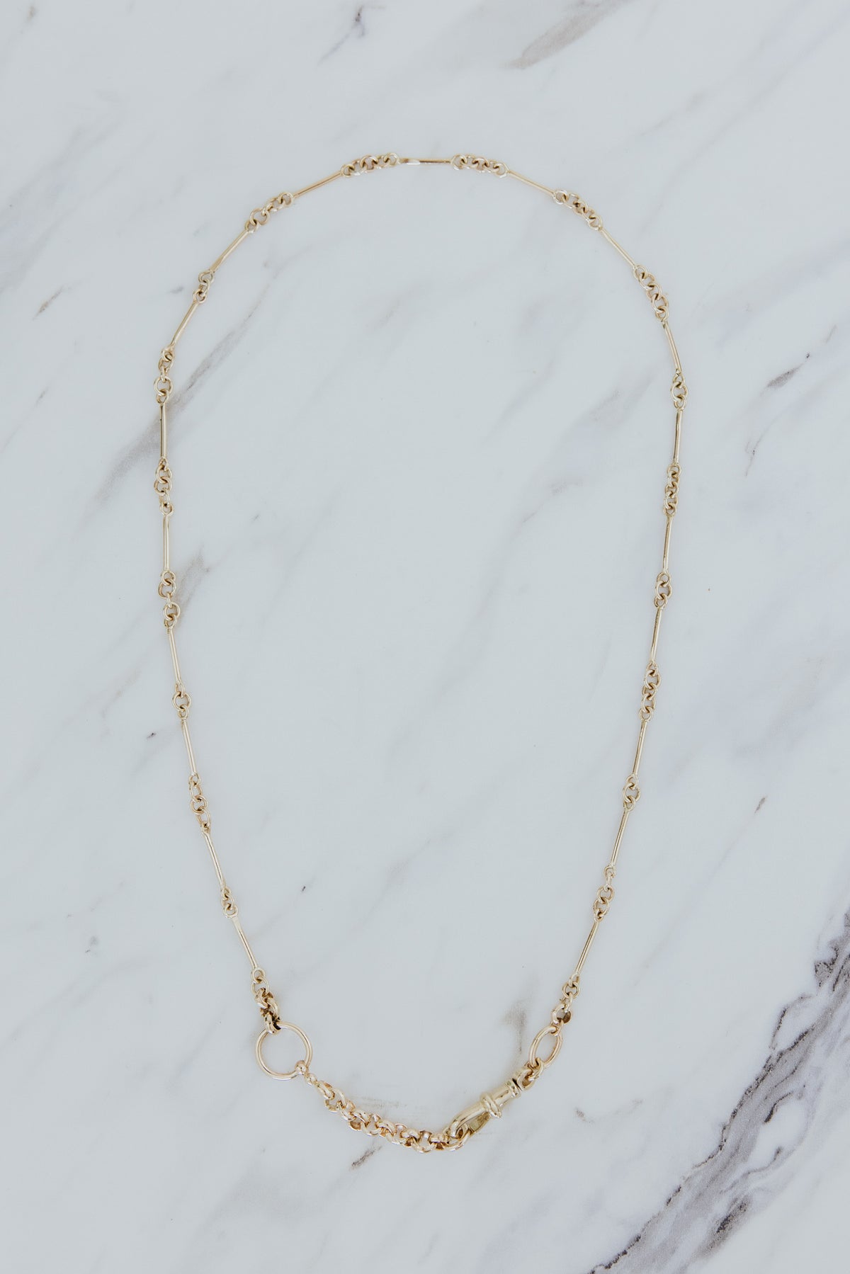 Wings Hawaii handmade FOB chain necklace in solid 14k gold. Fine jewelry handcrafted in Maui. Perfect for adding charms and customized layering. Unique jewelry gifts made in Hawaii. 