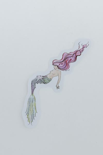 He'e Mermaid Sticker Pink Hair