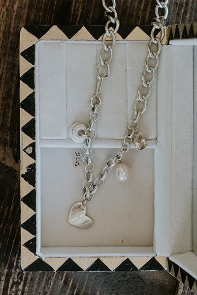 Hand Painted Jewelry Box - Blooming Heart