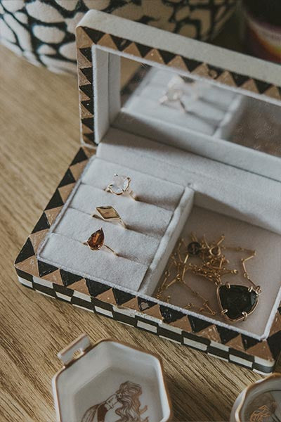 Hand Painted Jewelry Box - Blooming Heart