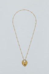 Wings Hawaii heart padlock necklace in 14k gold fill  thumbnail