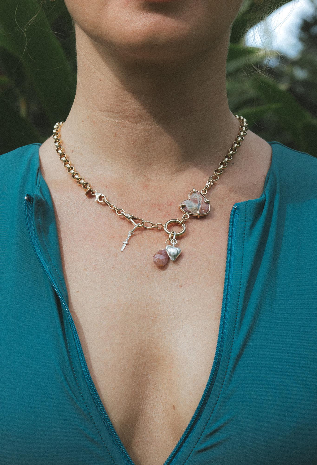 Necklace Charm - Puffed Hearts | SS