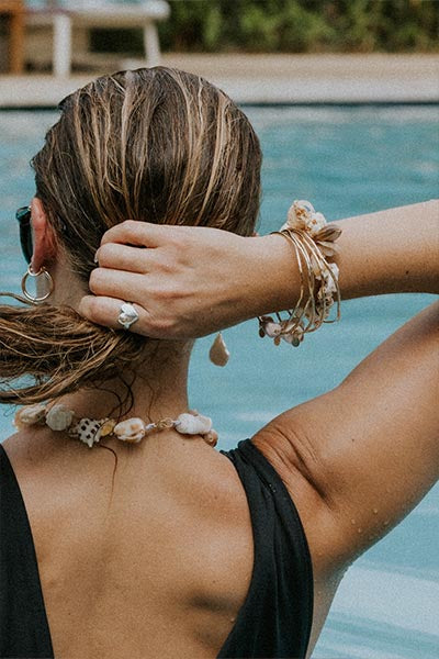 Model wearing Wings Hawaii Diamond Heart Ring - Sterling silver and 14k gold with diamond