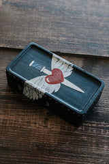 Hand Painted Jewelry Box - Heart + Wings thumbnail