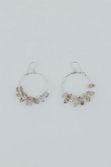 Wings Hawaii Crystal Orbit Hoop Earrings in sterling silver - small thumbnail