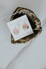 Banded Crystal Studs - Herkimer Diamond thumbnail