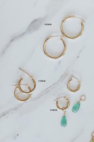 wings hawaii 14k yellow gold charm hoop earrings