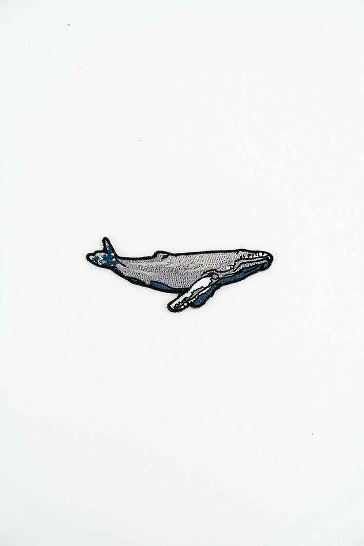 humpback whale embroidered patch