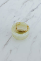 Wings Hawaii jade green striped onyx jewelry bowls. Small dishes for holding trinkets. Unique gifts and home decor from Maui.  thumbnail