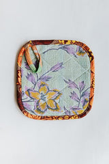 Kantha Pot Holder - Brown Border thumbnail