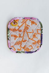 Kantha Pot Holder - Pink Border thumbnail