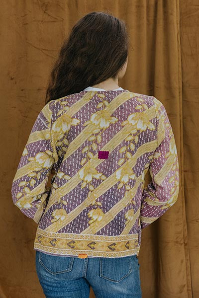 Vintage Kantha Jacket - Golden Hour
