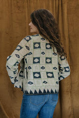 Vintage Kantha Jacket - Blue Bayou thumbnail