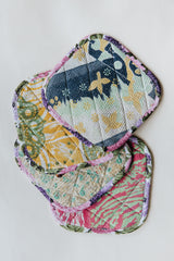 Kantha Pot Holder - Pink Border thumbnail