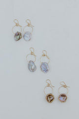 Baroque Coin Pearl Earrings thumbnail