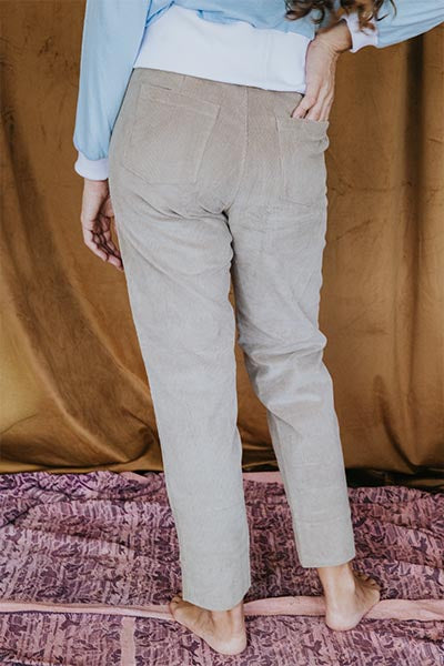 Retro Pocket Pants - Khaki Corduroy