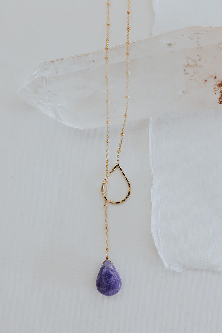 Lariat Necklace - Hackmanite