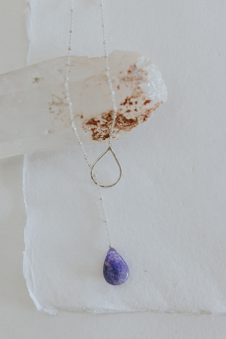 Lariat Necklace - Hackmanite