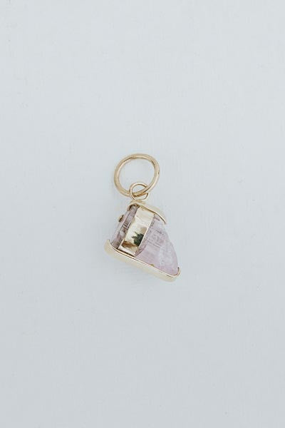 Tourmaline Crest Charm | 14k