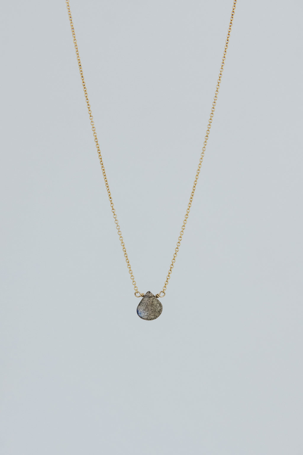 Single Stone Necklace - Cool Tones