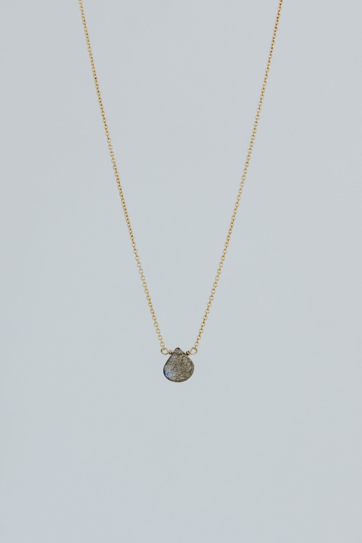 Single Stone Necklace - Cool Tones
