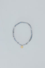 Stretchy Beaded Bracelet - Labradorite Faceted thumbnail