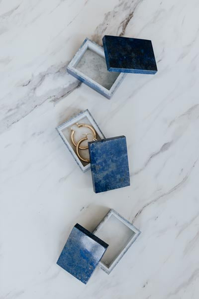 Lapis Lazuli Rectangular Jewelry Box