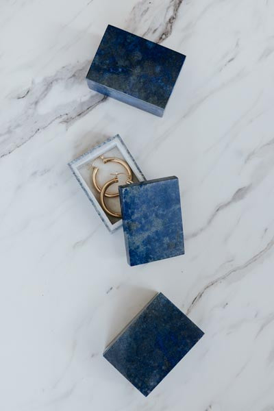 Lapis Lazuli Rectangular Jewelry Box
