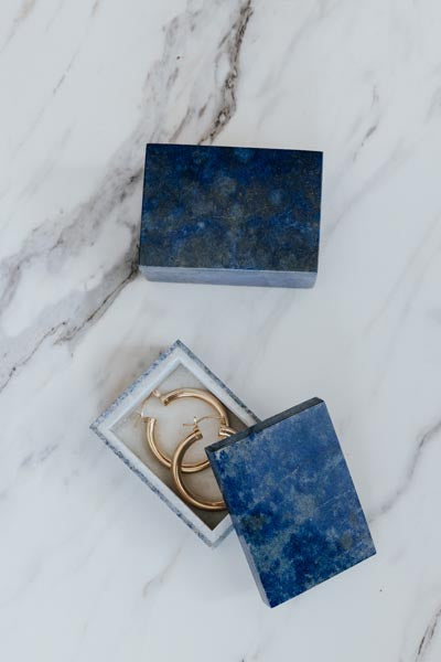 Lapis Lazuli Rectangular Jewelry Box
