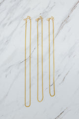 Wings Hawaii Large Curb Chain in 14k gold fill. 16, 18, or 20" lengths. Fine jewelry handmade in Maui. Charm Bar Collection. Wear solo, layered, or add charms.  thumbnail