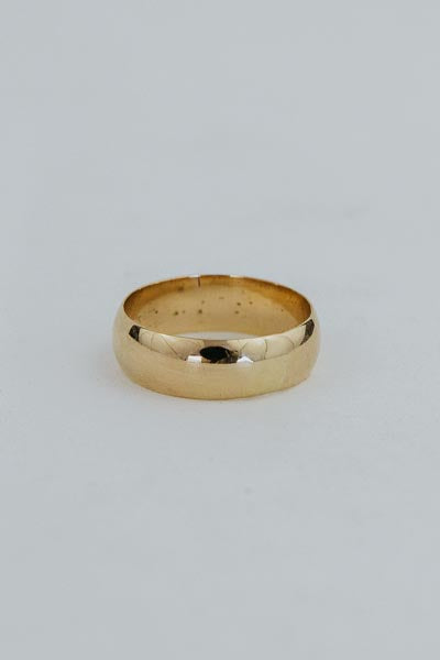 Wings Hawaii fine jewelry handcrafted in Maui. Solid 14k yellow gold band ring, size 11. One of a kind wedding ring handmade in Hawaii. Unique bride, groom rings