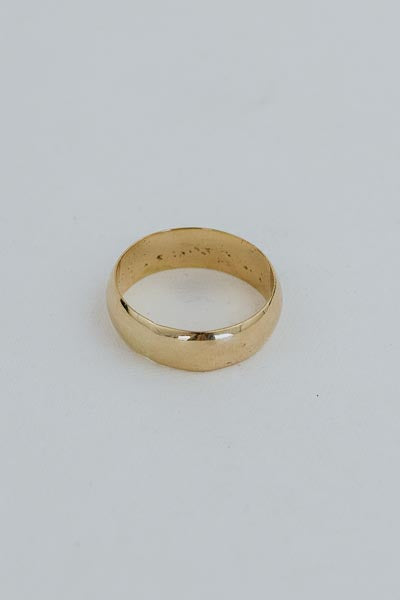 Wings Hawaii fine jewelry handcrafted in Maui. Solid 14k yellow gold band ring, size 11. One of a kind wedding ring handmade in Hawaii. Unique bride, groom rings