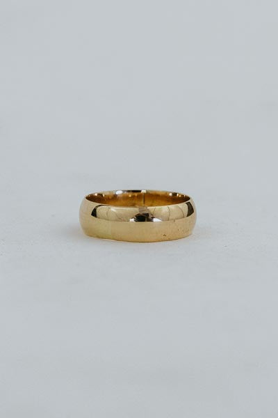 Wings Hawaii fine jewelry handcrafted in Maui. Solid 14k yellow gold band ring, size 11. One of a kind wedding ring handmade in Hawaii. Unique bride, groom rings