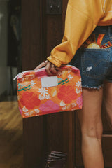 Wings Hawaii adventure pouch in orange aloha print thumbnail