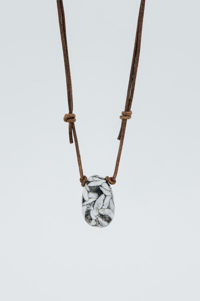 Leather Crystal Necklaces - B