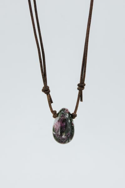 Leather Crystal Necklaces - B