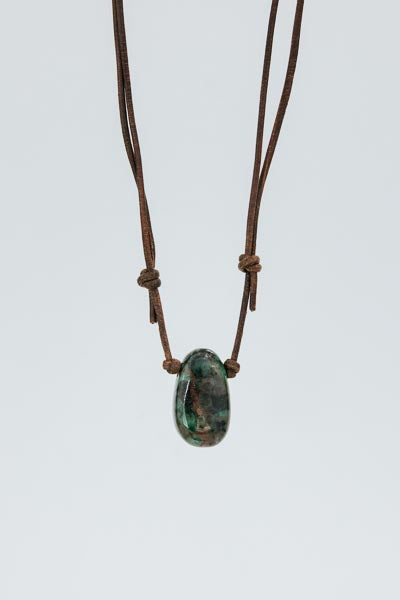 Leather Crystal Necklaces - B