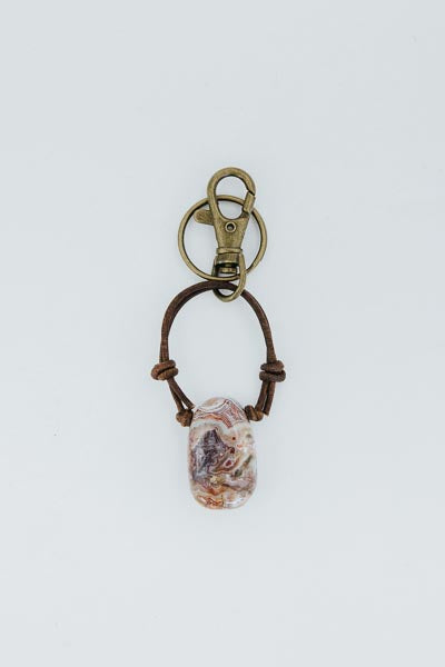 Leather Crystal Keychains - B