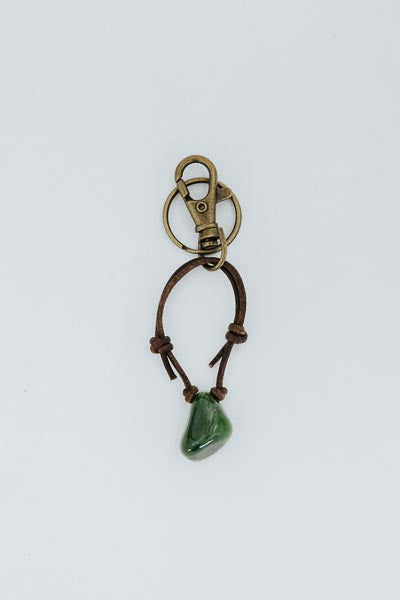 Leather Crystal Keychains - B