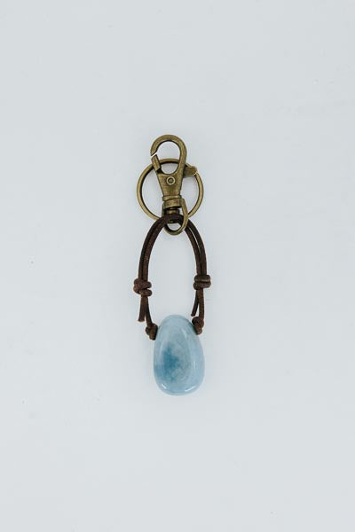 Leather Crystal Keychains - A