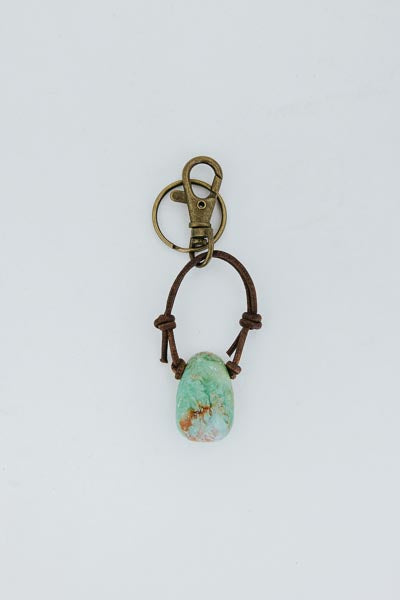 Leather Crystal Keychains - A