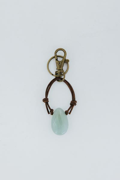 Leather Crystal Keychains - A