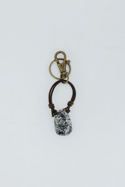 Leather Crystal Keychains - B