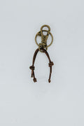 Leather Crystal Skull Keychains