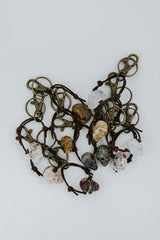 Leather Crystal Skull Keychains thumbnail